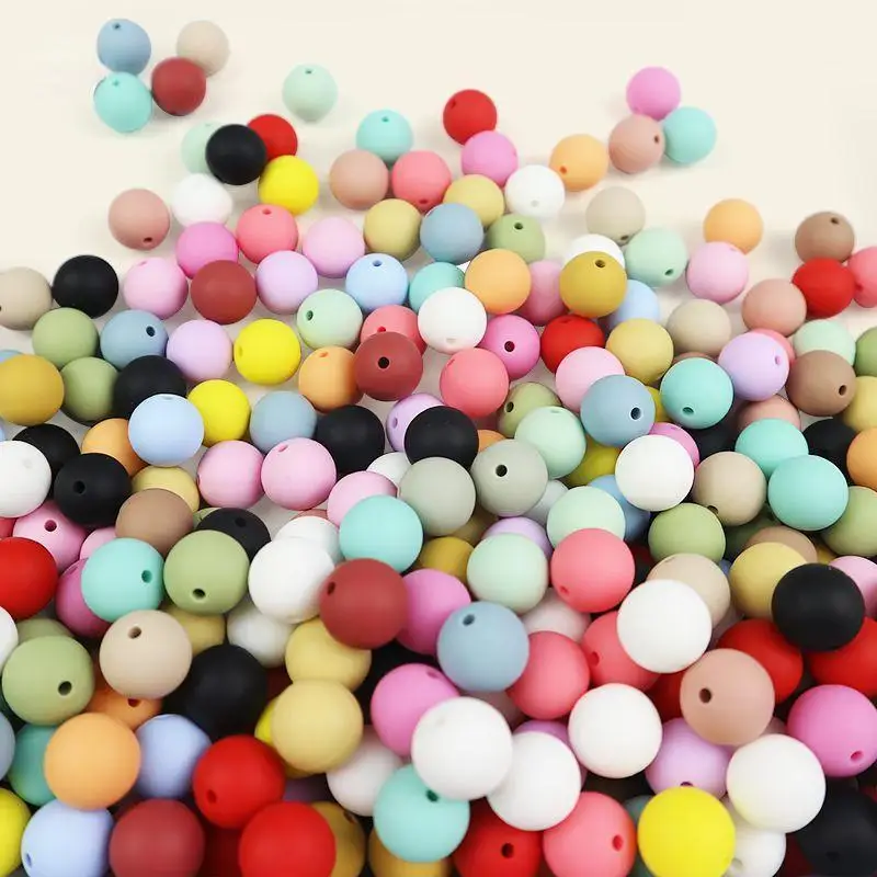12mm Siilcone Round Beads 100/50/20Pcs For Jewelry Making To Make Bracelets DIY Keychain Necklace Jewelry Accessories BPA Free