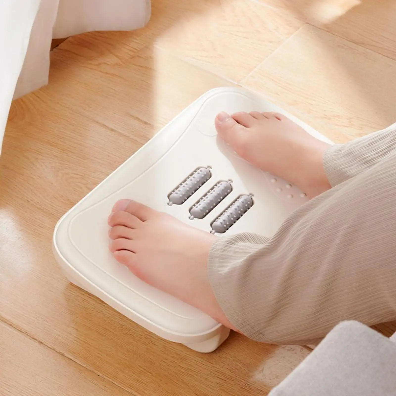 Rocking Footrest for under Desk Ergonomic Desk Leg Rest Rocker Balance Board Comfortable Foot Stool for Desk Home Office