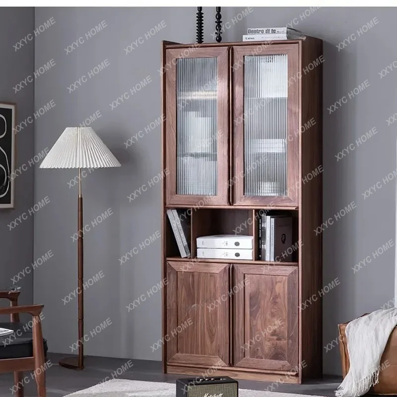XX Black Walnut Bookcase Modern Cherry Bookcase  Red Oak Bookshelf Set