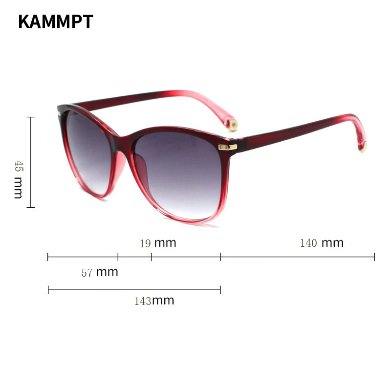 KAMMPT Oversized Round Sunglasses for Women 2024 New in Multicolor Rim Gradient Dark Glasses Fashion Vintage Travelling Shades