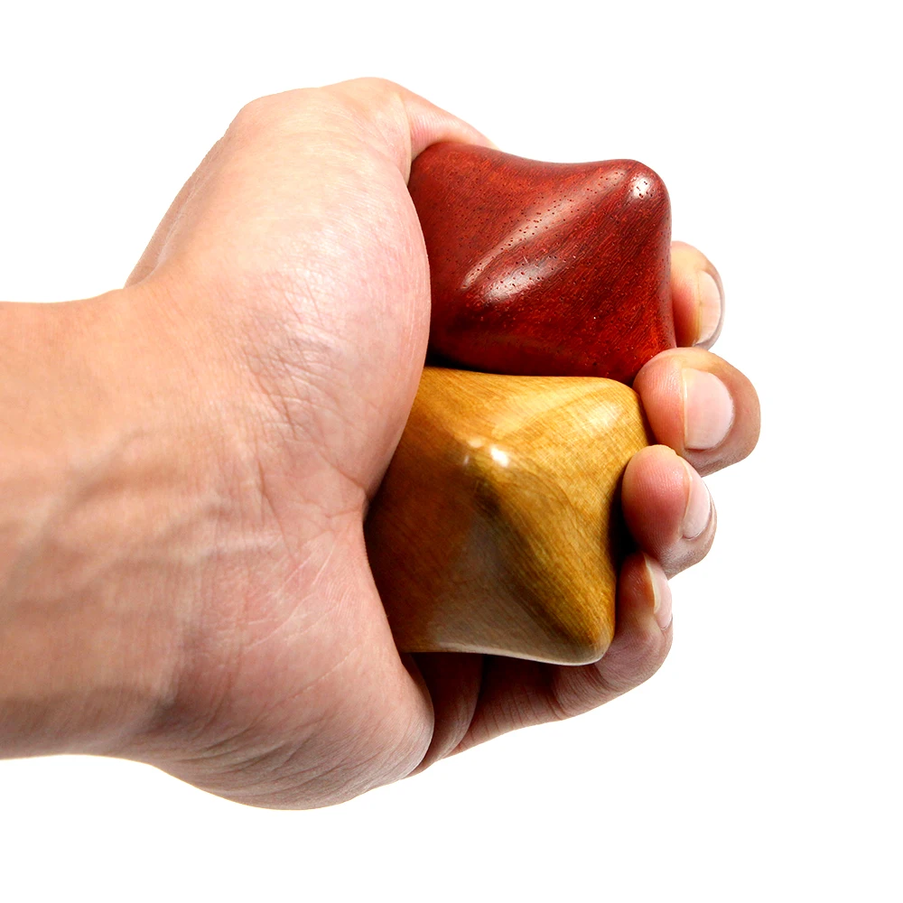 Wooden Hand Hexagonal Massager Wood Body Foot Reflexology Acupuncture Massage Roller for Anti-Cellulite Lymphatic Drainage