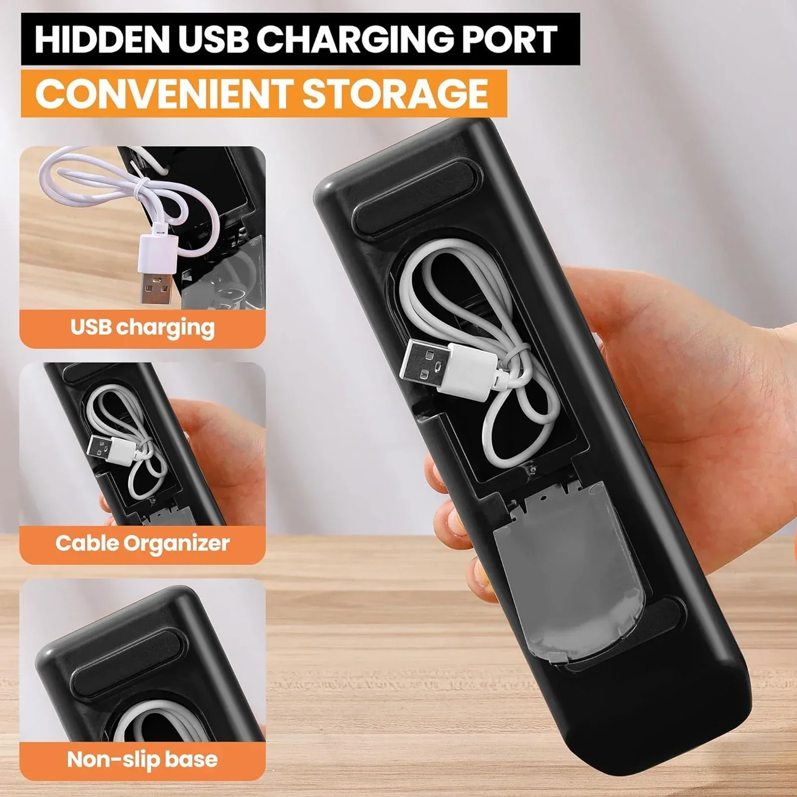 Electric Knife Sharpener Quick Sharpening Tool Rechargeable Non Slip Pad Portable Kitchen Blade Sharpener with 2 Modes