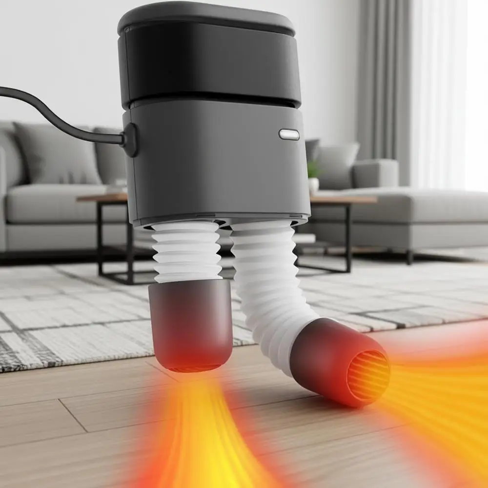 

Сушилка для обуви, сушилка для лыжных ботинок с нагревателем, выдвижные шланги 11,8 дюйма, солнечная сушка, таймер на 3/6/9 часов, портативная, компактная.