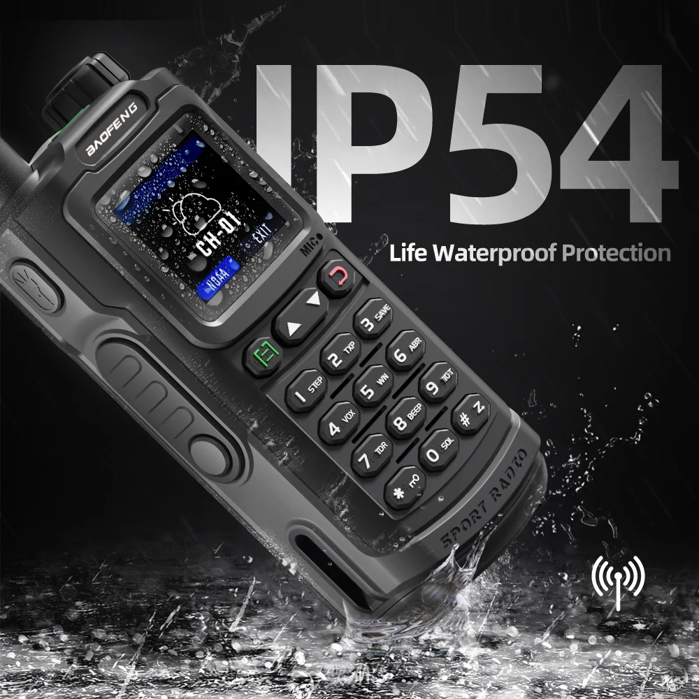 Baofeng P90 Pro Talkie Walperforé Longue Portée Portable 2023 Canaux Ham Radios FM UHF VHF Charge USB-C Radio 2 Voies Étanche 1000