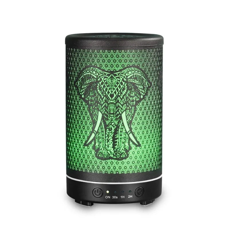 Mini Difusor de aceite esencial de aromaterapia de elefante, humidificador de aire ultrasónico de niebla fría con lámpara LED, Difusor de Aroma atomizador