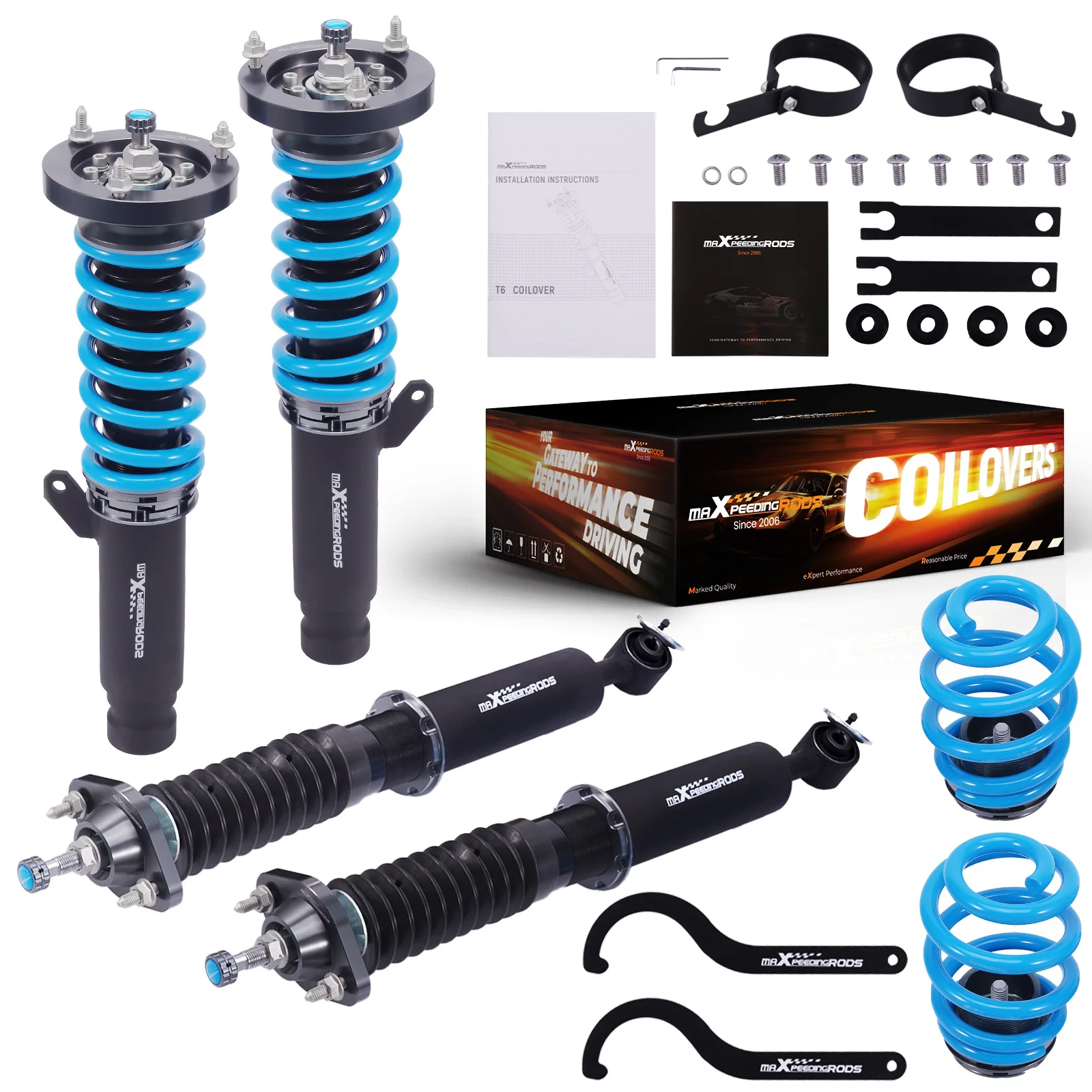 MaXpeedingrods T6 Coilovers Suspension Lowering Kit for BMW 325xi E46 AWD 99-05