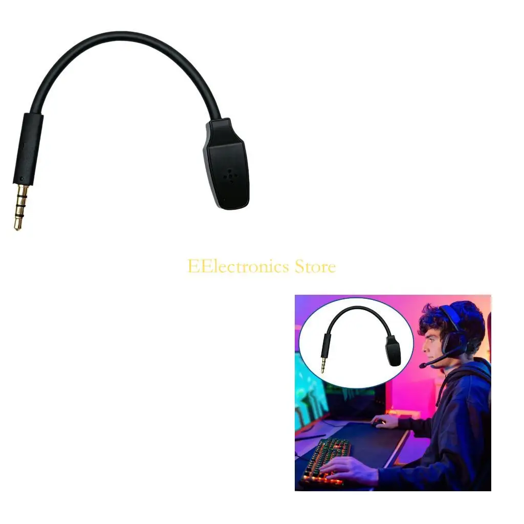 B03C Replacement Headsets Microphone, Gooseneck Boom Mics, for DeltaII Headphone Mics for Gaming Communication and Online