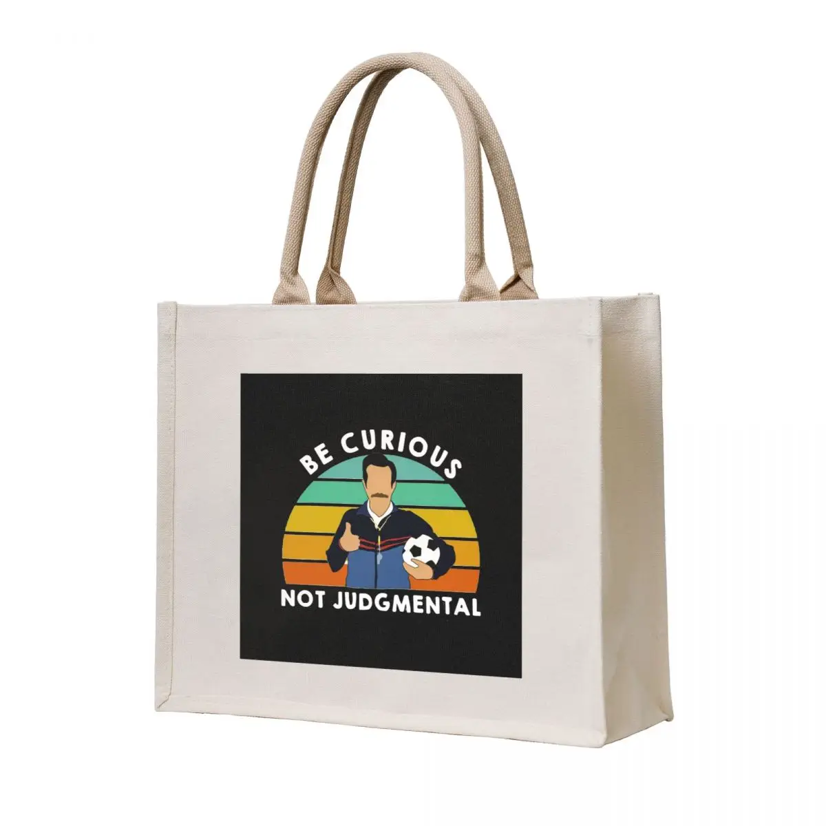 

Funny Be Curious Not Judgemental Gym Quote - Motivational Workout Fitness Inspirational Quote Tote Bag reusable grocery bags