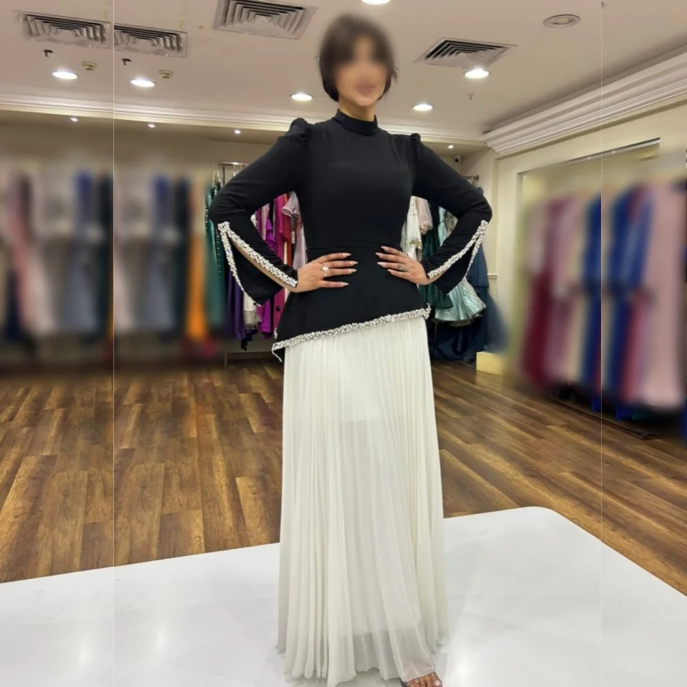 

Customized Glitter High Collar A-line Long Dresses Classic Women's Evening Gowns Bespoke Occasion Prom Elegant Party Dress