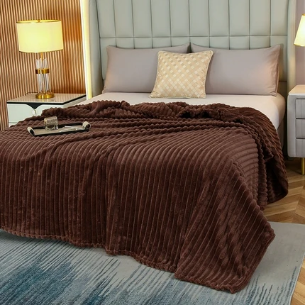 New Arrival Hot Popular Home Full Size Solid Color Flannel  Blanket for All Season
