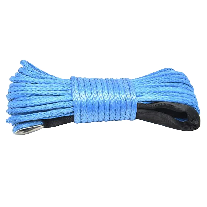 

7700Lbs Electric Winch Rope Nylon Rope High Strength Fiber Rope 6mmx15M Car Trailer Rope Trailer Belt