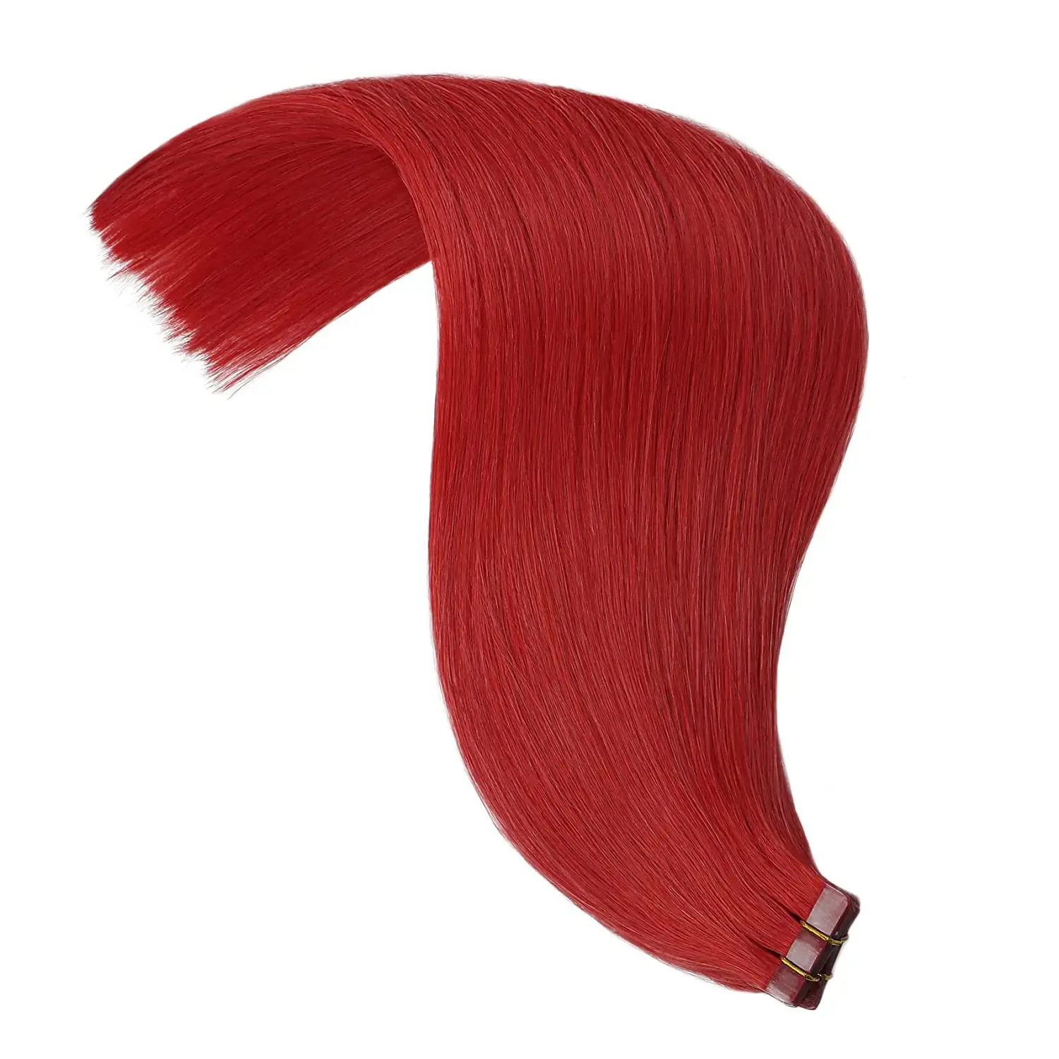 30inch Straight Tape in Hair Extension Red Color Human Hair Straight Seamless Skin Weft For Women Brazilian Remy Hair Extension