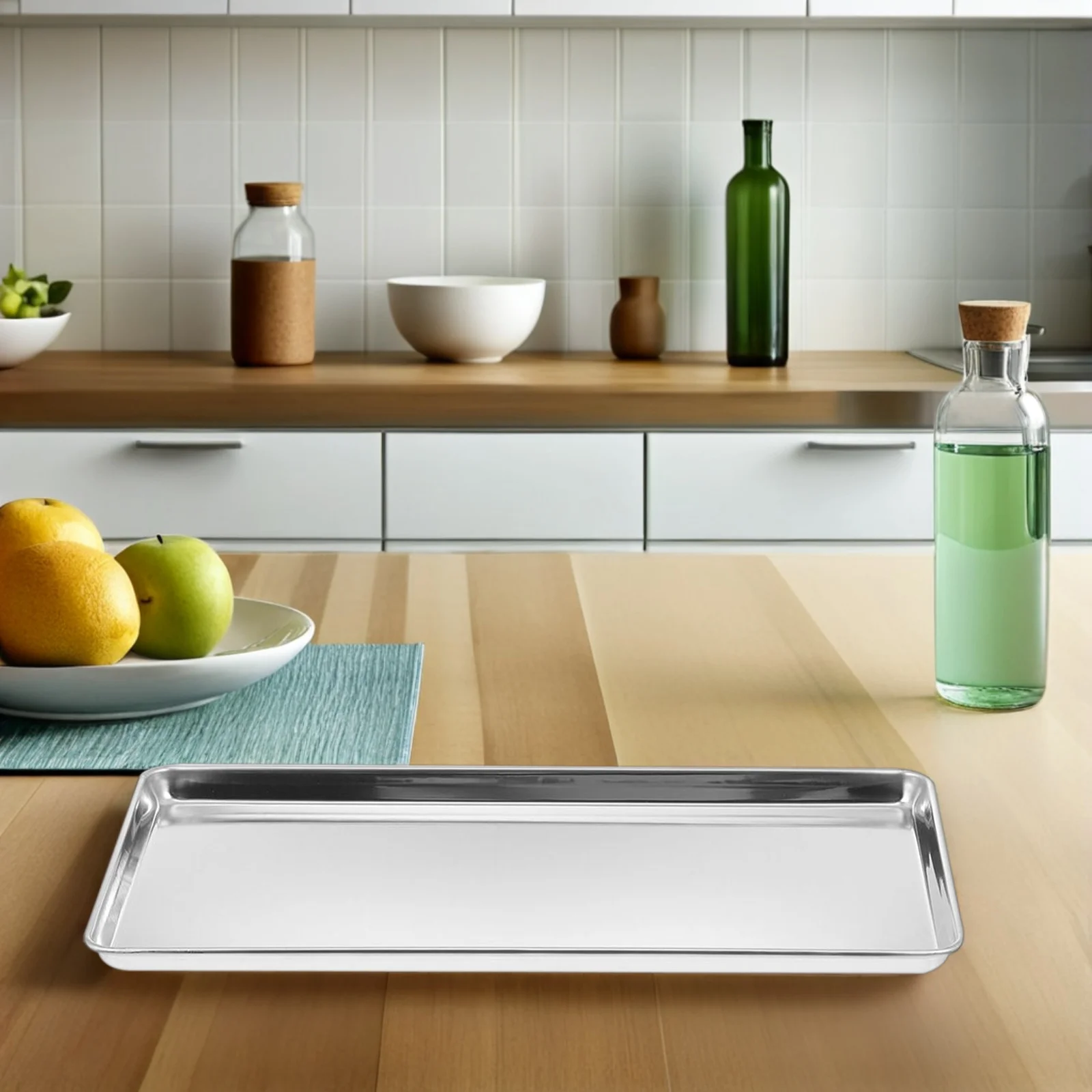 

Stainless Steel Rectangular Tray Food Storage Dessert BBQ Plate Polished Kitchen Utensil High-End Serving Dish