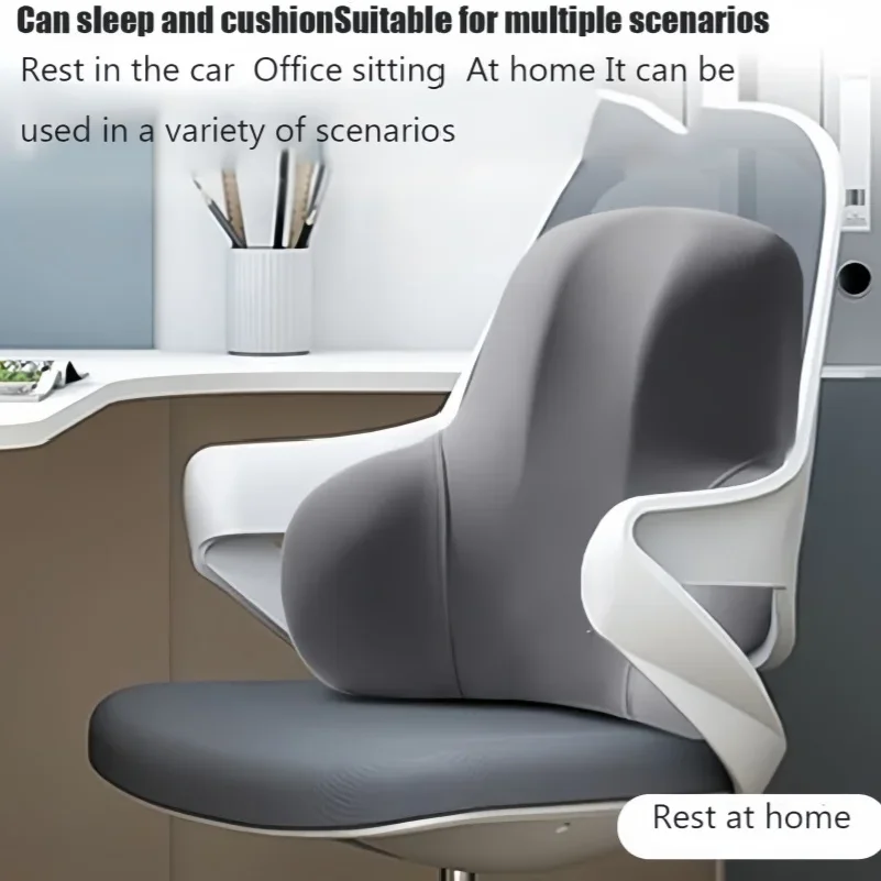 1pc Memory Foam Lumbar Back Cushion for Car Office Gaming Chairs and Postpartum Waist Support Multi Functional Pain Relief Pillo