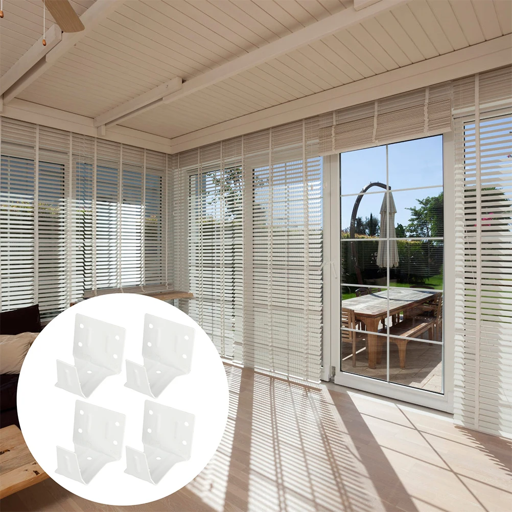 

8 Pcs Curtain Installation Code Set Metal Blinds Brackets Mounting Accessories Iron Rod Support Easy Install Window Treatments