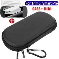 For Trimui Smart Pro EVA Hard Carrying Case Anti-scratch Hardshell Case with Carabiner Shockproof Waterproof Case Tempered Film
