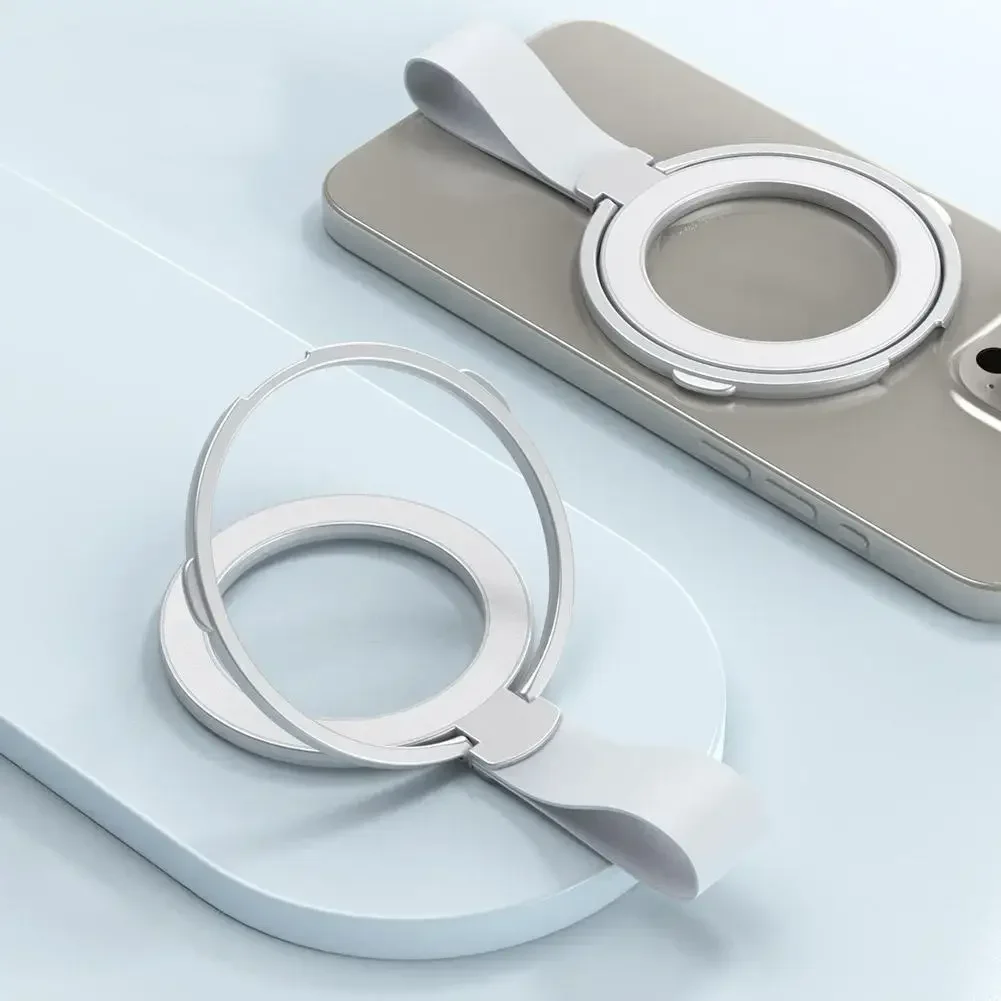 Magnetic Cell Phone Ring Holder Case for MagSafe IPhone 13 14 15 16 Pro Max Plus Removable Mac Safe Magnet Stand
