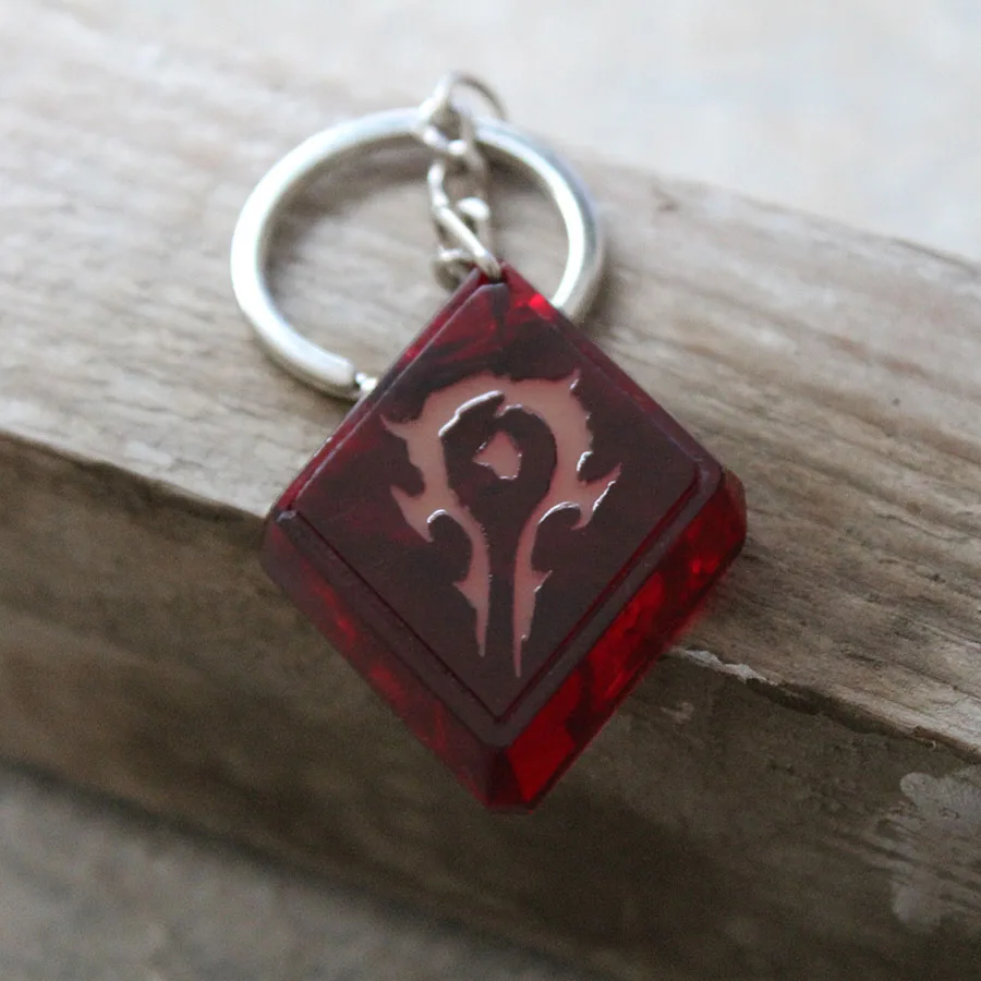 WOW قلادة سلسلة المفاتيح حلقة رئيسية يتوهج في الظلام عالم علب الساحرة كيرين تور شعار التحالف الحشد #6