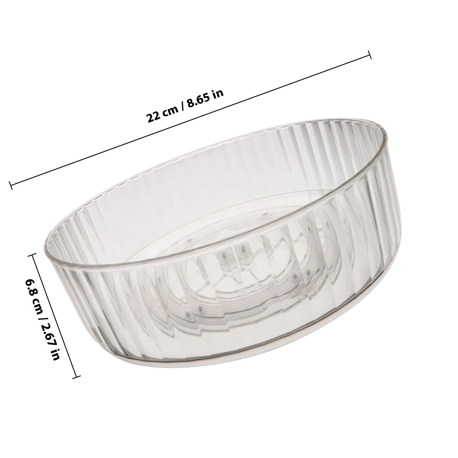 Rotating Storage Tray Transparent Stackable Kitchen Bathroom Organizer Rack For Sundries Condiments Makeup Countertop