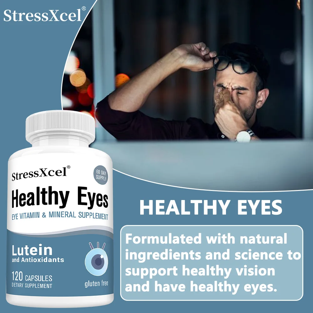 

Витамины для глаз - с лютеином, витаминами А, С, Е, Цинк, Кальций - Здоровое зрение, Поддержка глаз, Поддержка здоровья глаз, Здоровье служанки