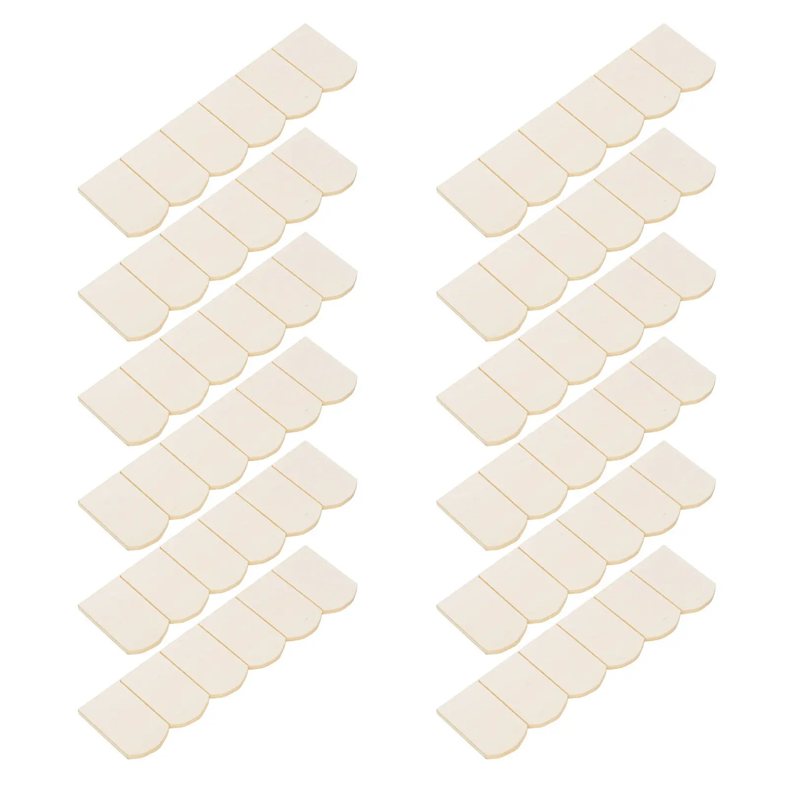 

24Pcs Mini Wood Roof Tile Decor for Mini House Roofing Craft Kit Smooth Surface Elegant Design Dollhouse Accessory Realistic