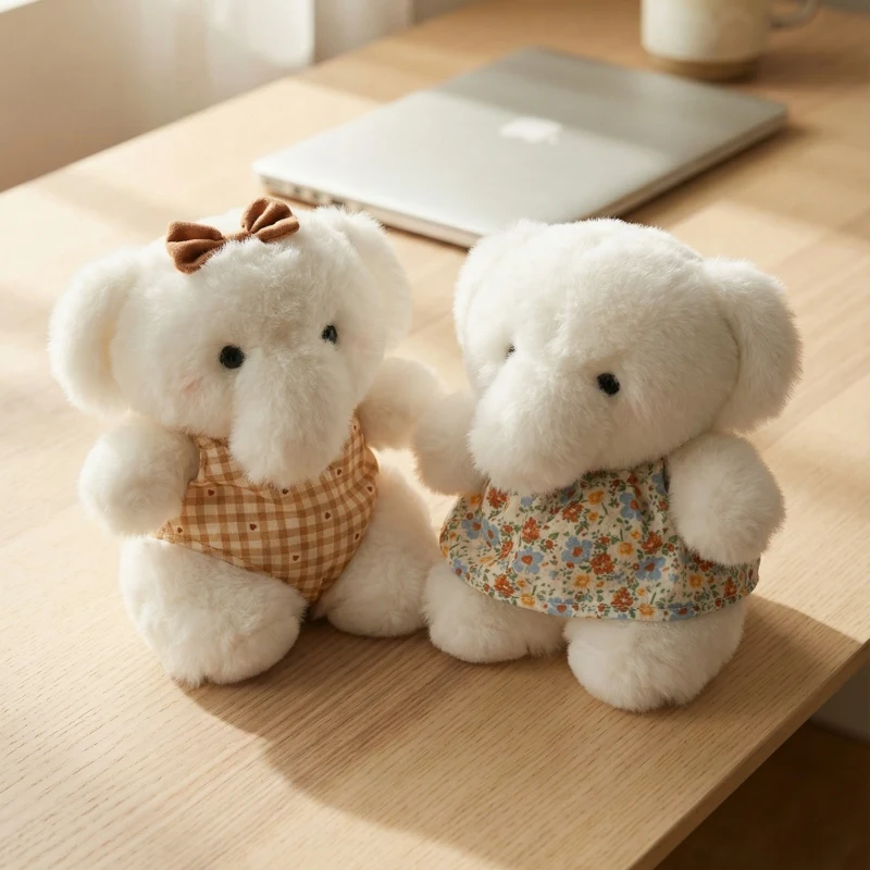 ミニ漫画ぬいぐるみドレスアップ小さな象ふわふわ小さな羊ぬいぐるみデスクトップオーナム学習用おもちゃ人形ギフト