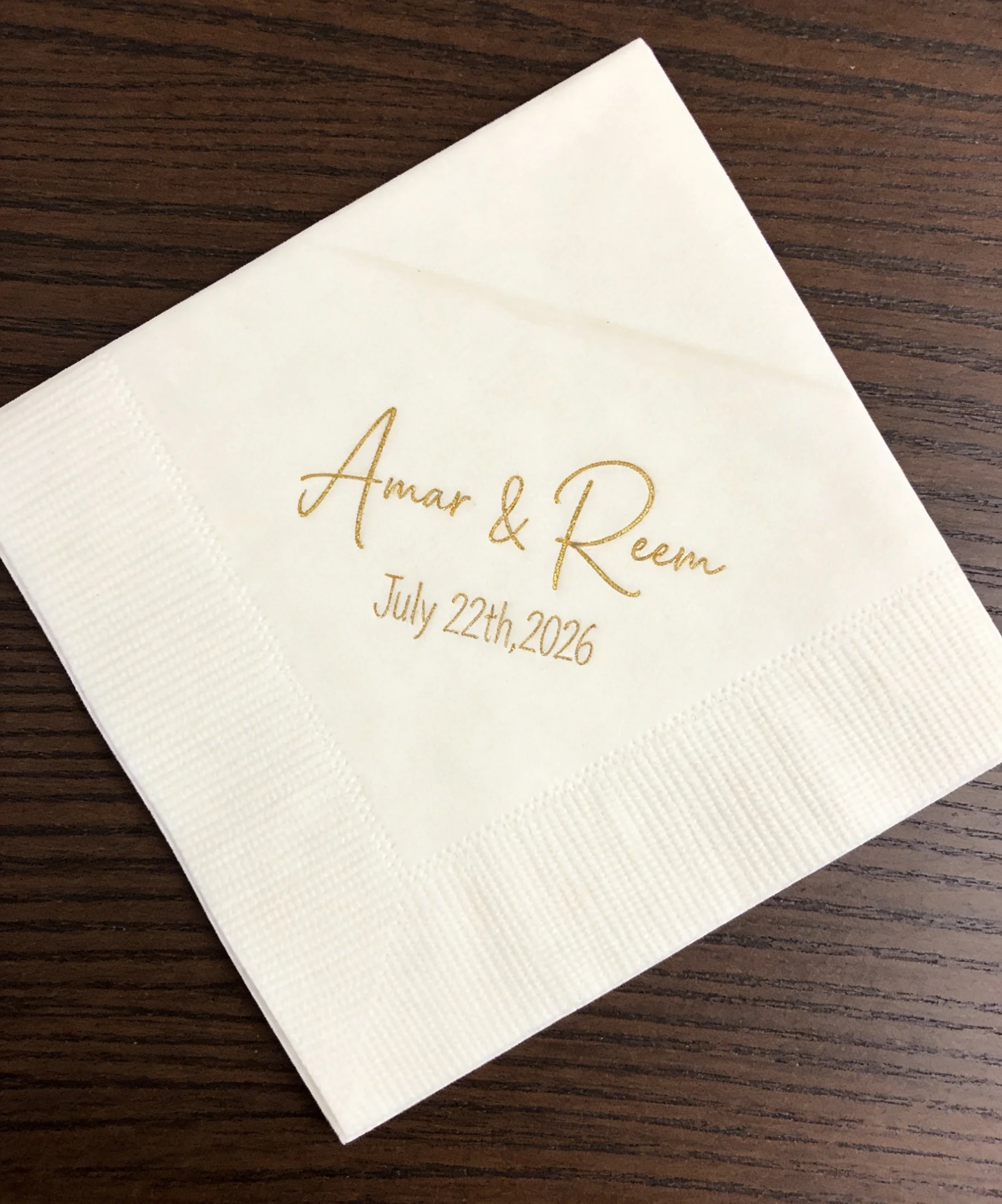 50pcs Personalized Monogram Paper Guest Towels Bathroom Hand Towels Wedding Dinner Napkins Custom Hostess Gift Multiple Colors