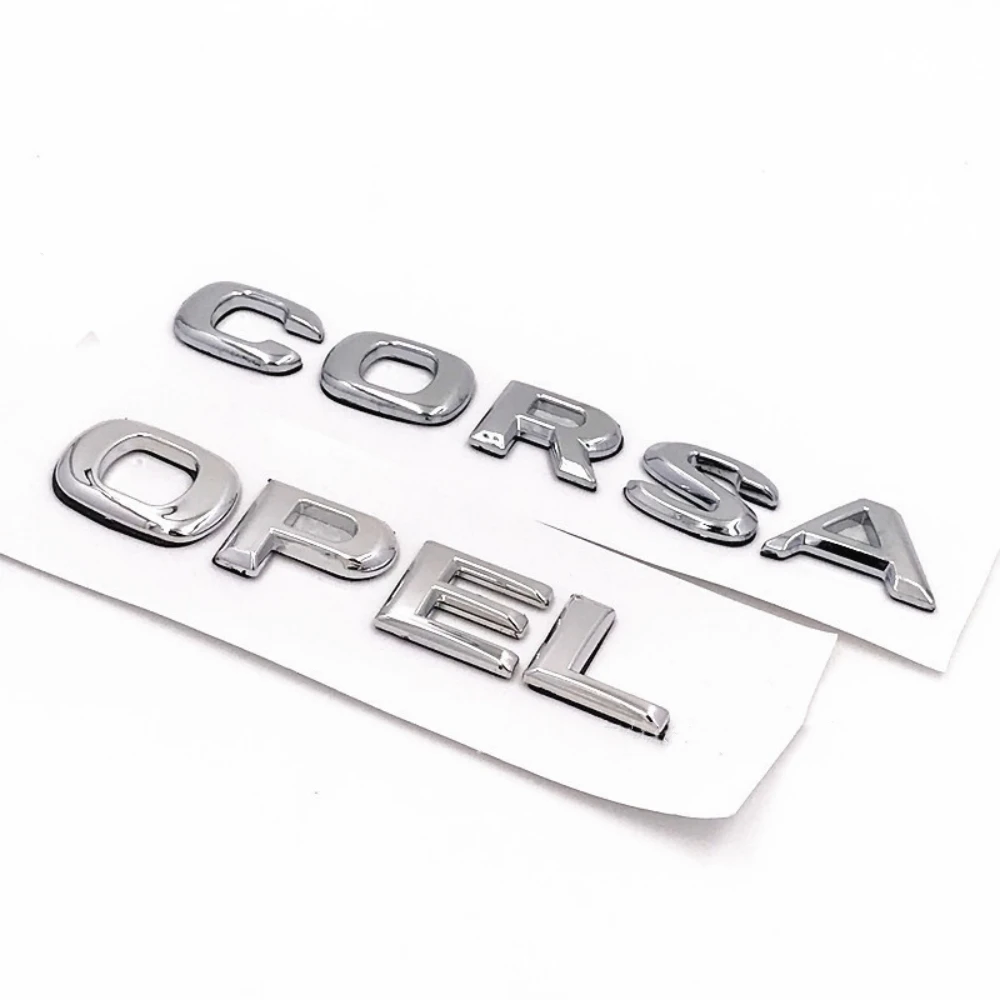 

ABS OPEL COSRA Letters Emblem Logo Car Stickers Car Rear Trunk Tail Bumper Badge Styling Auto Accessories For Opel Corsa