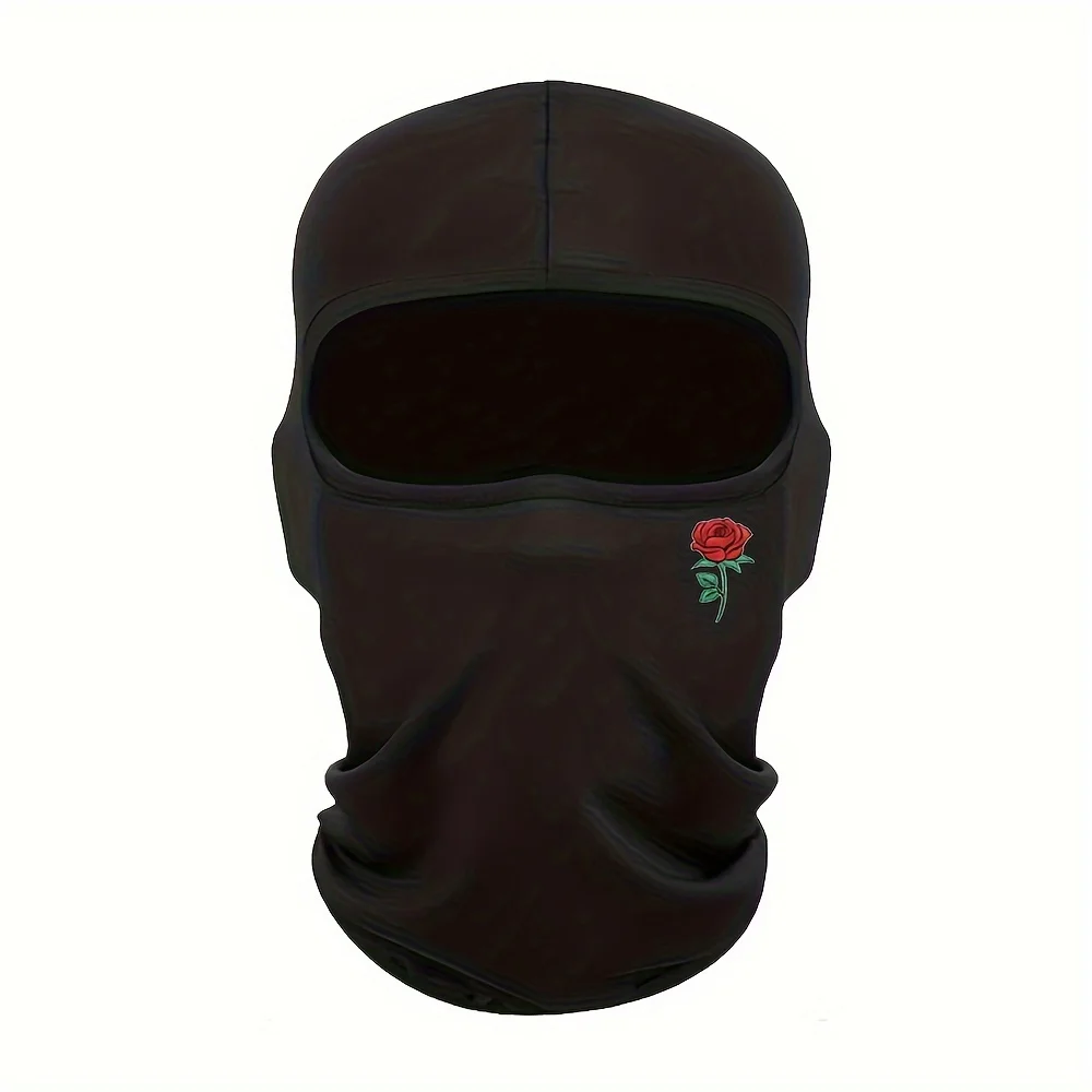 1 pc Rose print outdoor sun protection mask cycling fishing neck guard dustproof balaclava