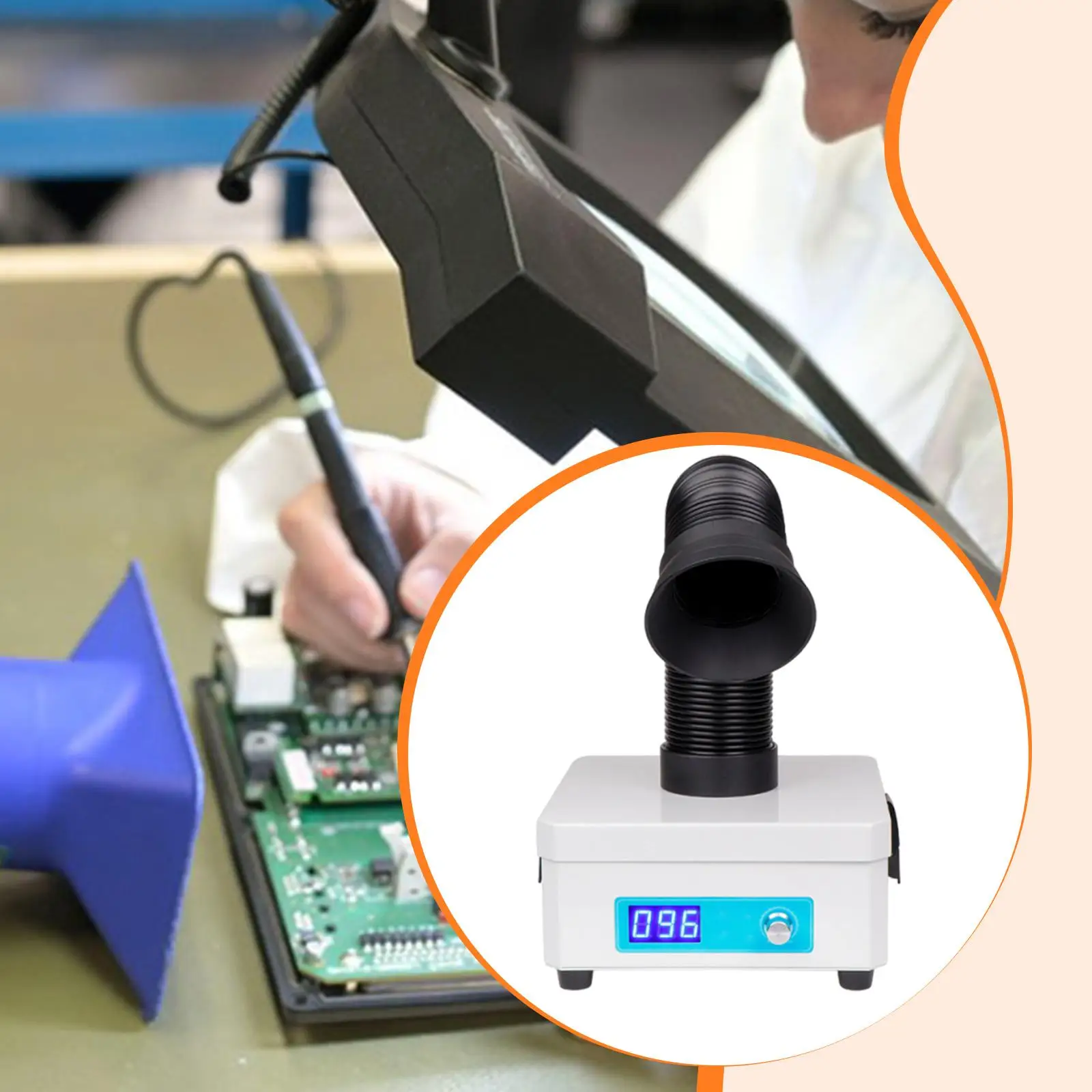 

Solder Fume Extractor Smoke Absorber Remover Fast Air Filtration Device Speed Adjustable for Studio Home 3D Printing Workshop
