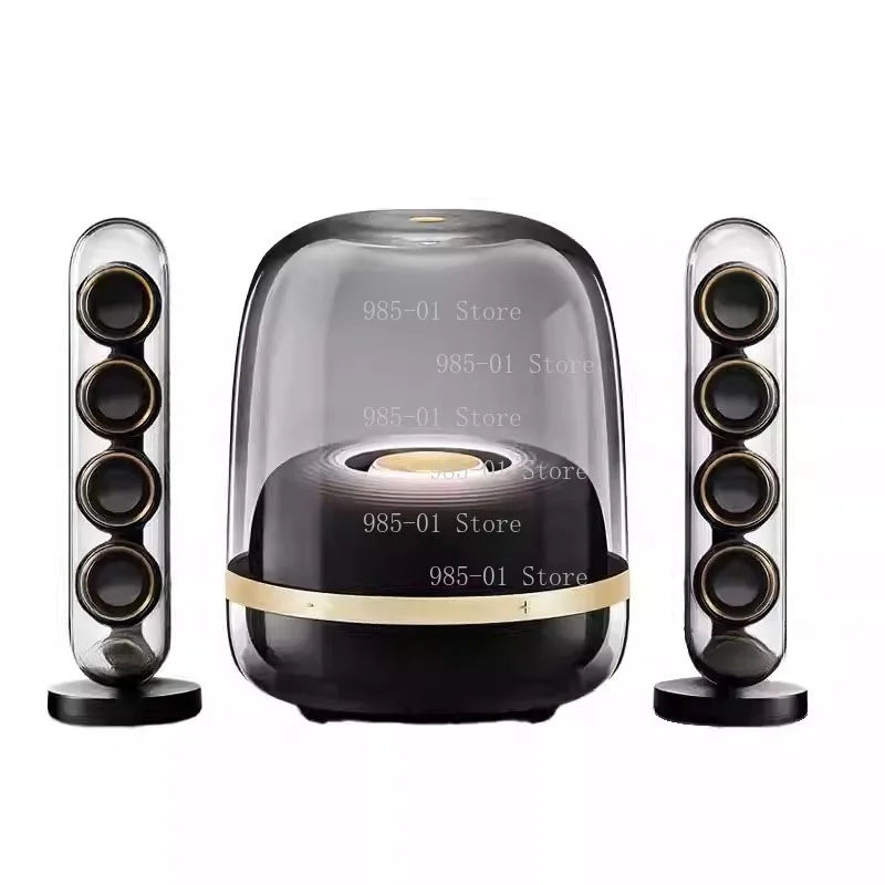 Glazed 4 Wireless Bluetooth Speaker 2.1 Channel High Quality Desktop Home Audio Smart Voice Control Speaker