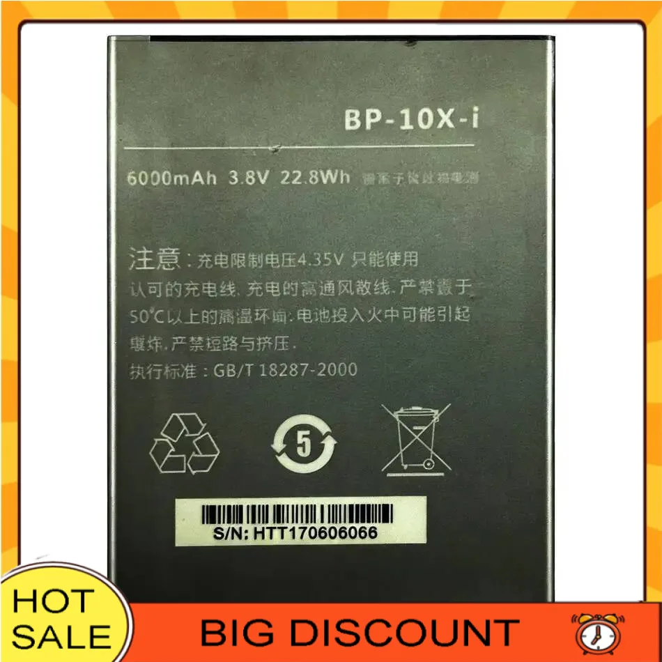 Premium Replacement BP-10X-I Mobile Phone Battery For Highscreen Innos D10 D10C D10F D10CF Boost 2 II SE 6000Mah