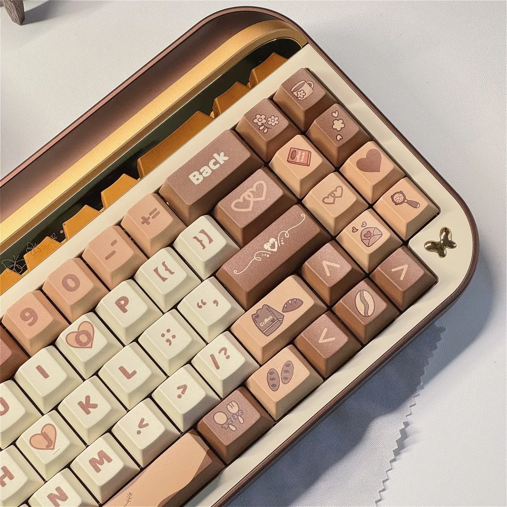 

Caramel Macchiato, Small Full Set, Cherry, Mechanical Keyboard Accessories PBT Keycaps for MX Switch Keyboard Keycaps