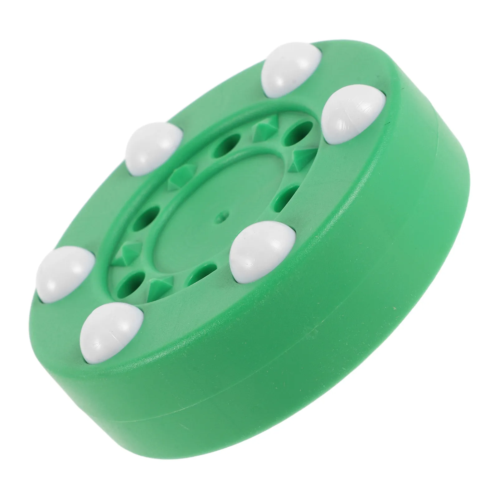 

Professional Roller Hockey Puck 3 Inch Green Plastic 6 Beads Inline Puck for Road Indoor Training Passing Skill Practice Hockey