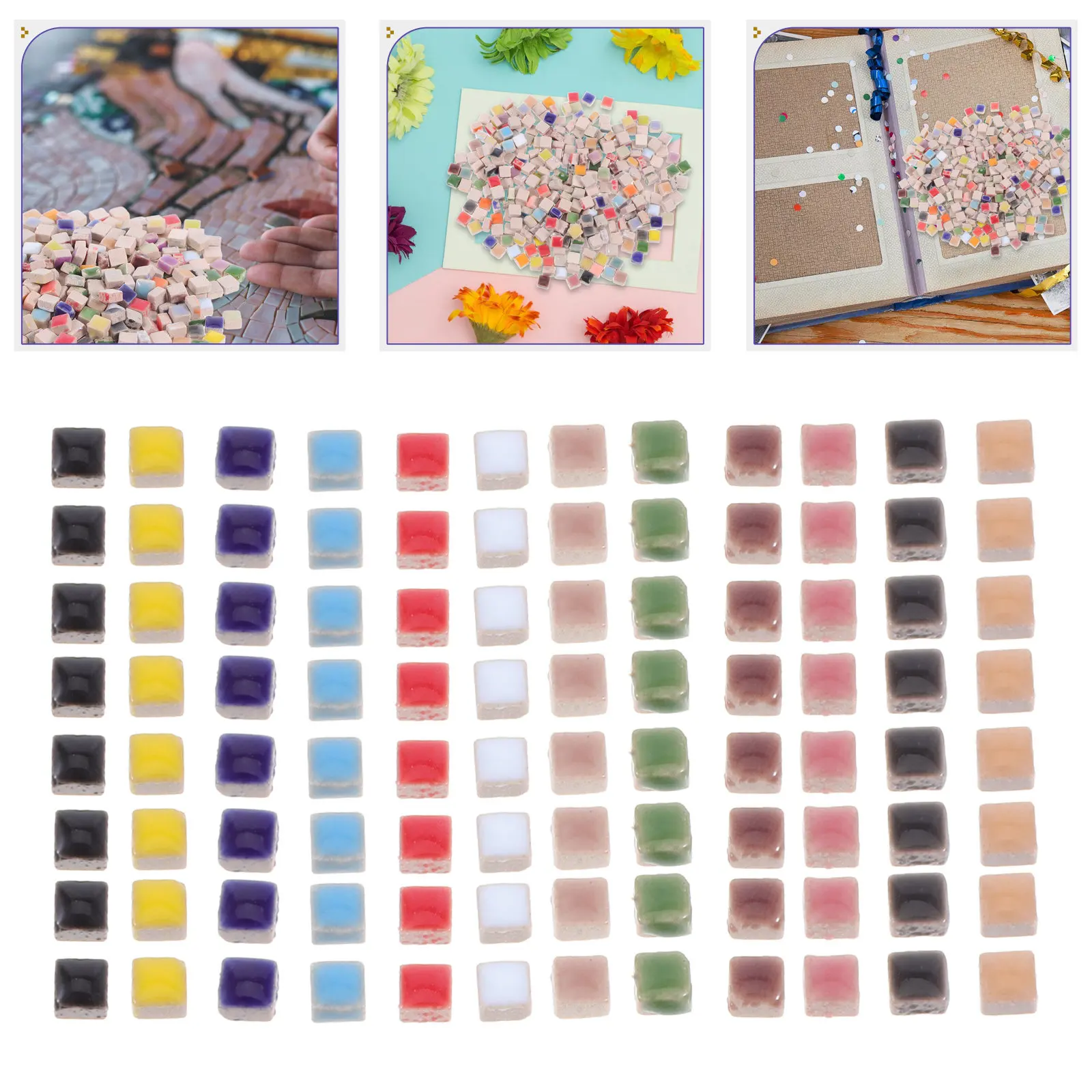 Carreaux de céramique mosaïques pour l'artisanat DIY, décoration murale, sol, amélioration des meubles, durables, faciles à installer, esthétiques