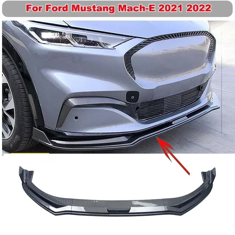 

For 2021 2022 Ford Mustang Mach-E Front Bumper Lip Spoiler Splitters Lower Deflector Guards Body Kit Cover Trim Car Accessories