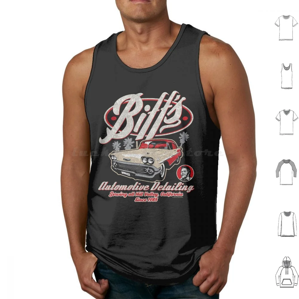 Biff's Automotive Detailing Classic Car Worn Back To The Future ( ? Ucs Llc And Amblin ) Tank Tops Print Cotton Back To