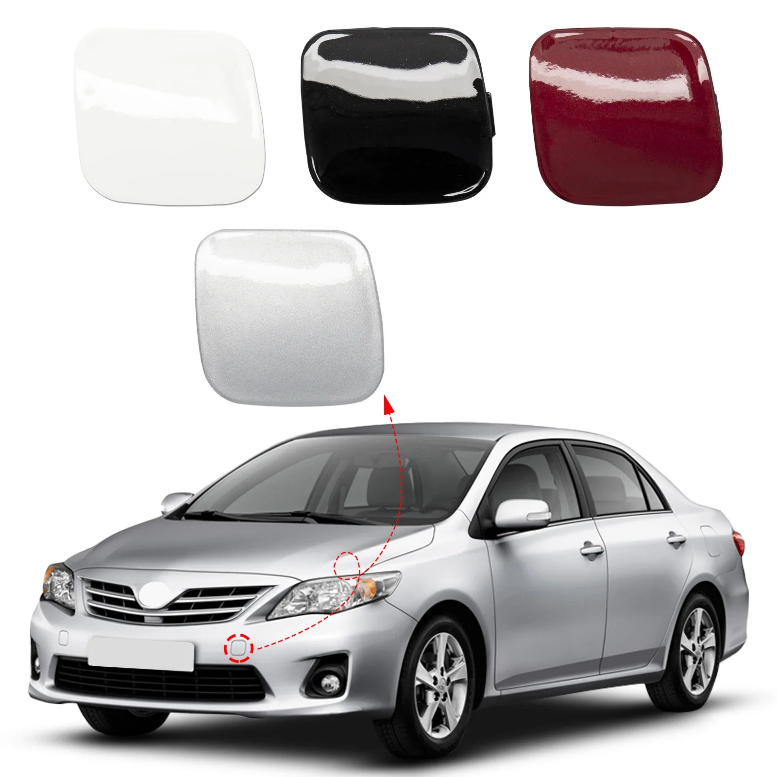 

OLANGDA Front Bumper Tow Hook Cover Cap Towing Eye For Toyota Corolla Accessories 2011 2012 2013 Left Right 52128-02916 52127-02