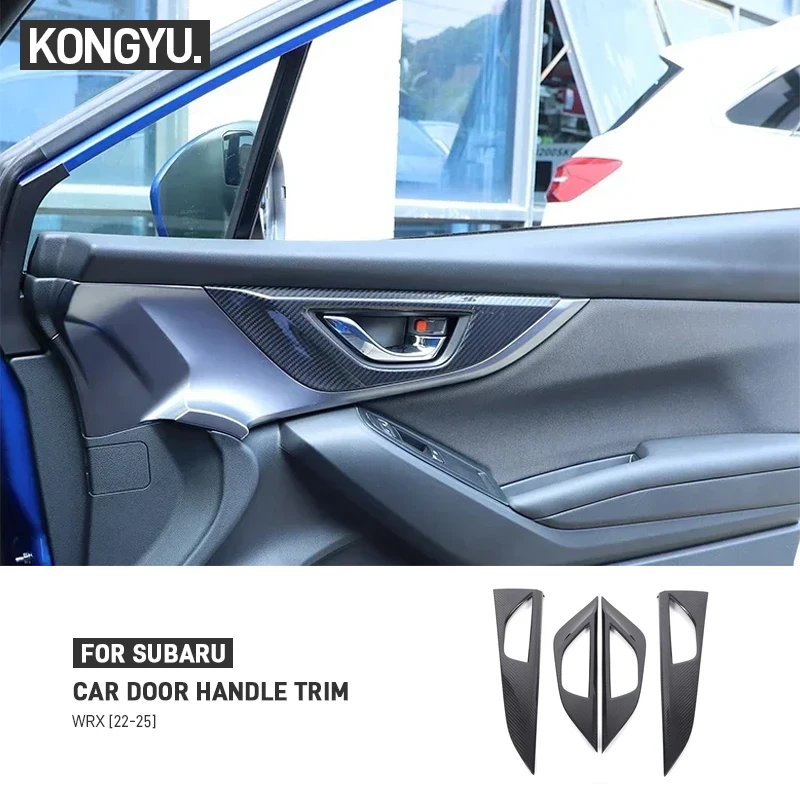 

For Subaru WRX VB 2022-2025 Rael Dry Carbon Fiber Car Inner Door Handle Switch Panel Trim Cover Stickers Interior Accessories