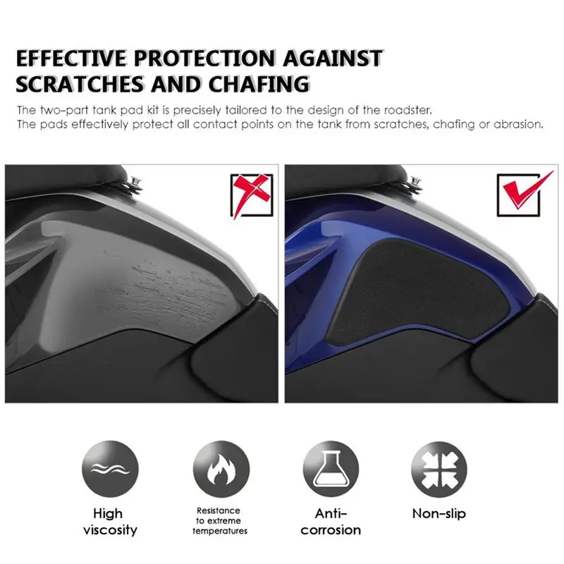 Motorcycle For BMW F900R 2020-2026 Accessories Side Fuel Tank Pad Protector Stickers Traction Pad