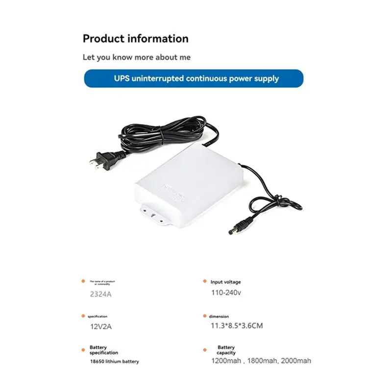 12 فولت-2A مصدر طاقة غير منقطع لواي فاي مودم راوتر كاميرا الأمن بطارية UPS صغيرة احتياطية حامي (5400 مللي أمبير) الاتحاد الأوروبي التوصيل