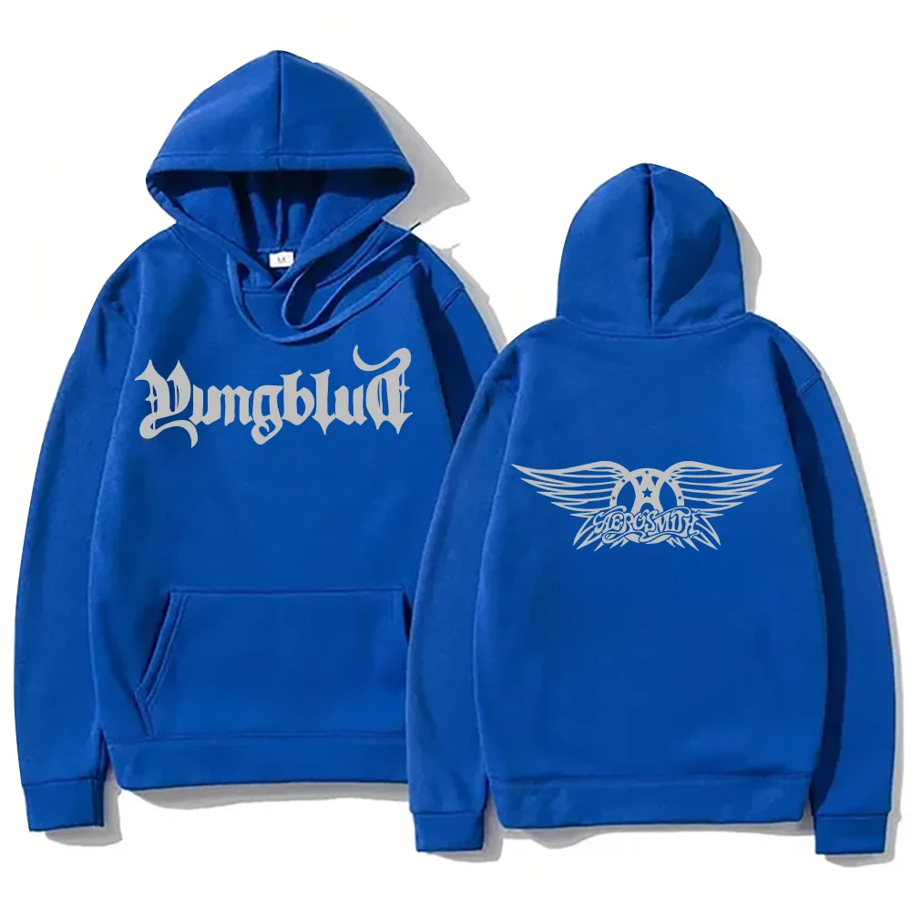Aerosmith YUNGBLUD One More Time Hoodies Fleece Winter Long Sleeve Male Sweatshirts Hooded Pullovers Fashion Men Women Clothing