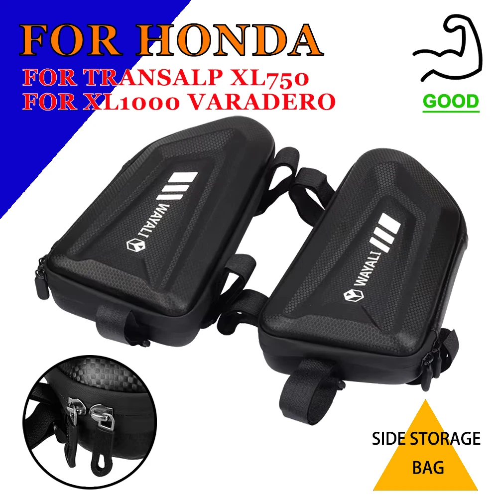

Side Pocket Tool Bag Frame For HONDA Transalp XL750 XL 750 XL 1000 XL1000 Varadero Motorcycle Insurance Lever Storage Bag