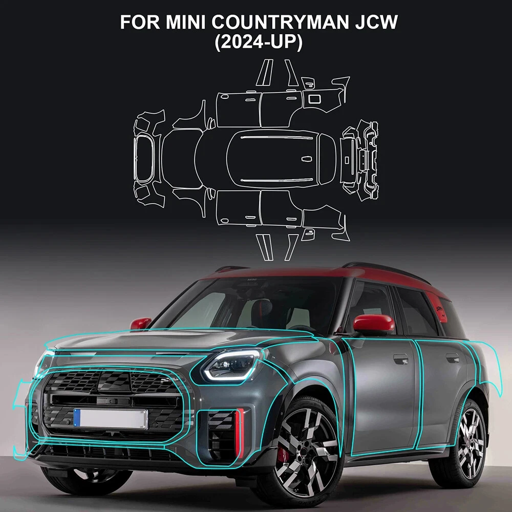 

8.5Mil TPU Bumper Paint Protection Film For Mini Countryman JCW 2024-UP Pre-cut PPF Clear Bra Car Body Anti-Scratch Resistant ﻿