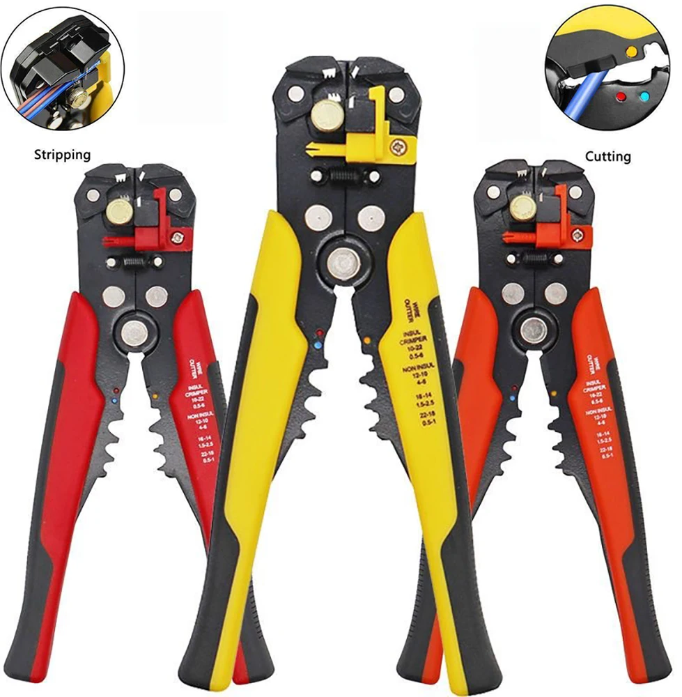 

Professional Automatic Crimping Stripping Plier Electrician Wire Hand Tool Terminal Set Cable Stripper Cutter Crimper