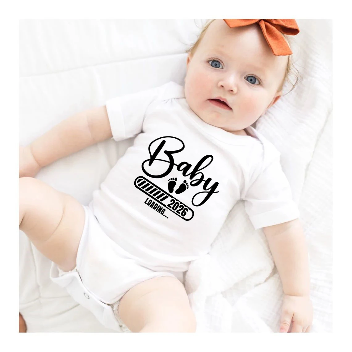 2026 Baby Loading Newborn Rompers Cotton Baby Bodysuits Summer Boys Girls Jumpsuit Pregnancy Announcement Clothes Outfit