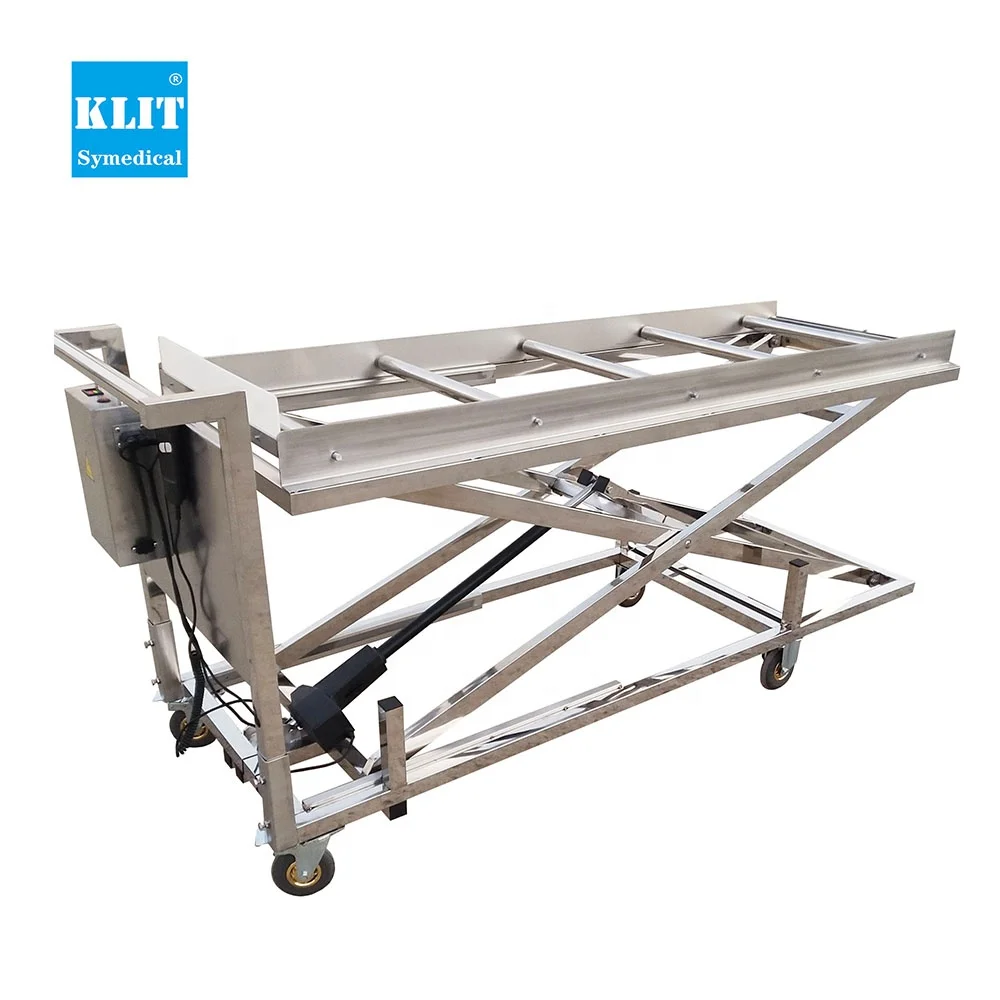 

Funeral Equipment Mortuary Lifting Equipment Mortuary Hydraulic Body Trolley Lift For Coffin
