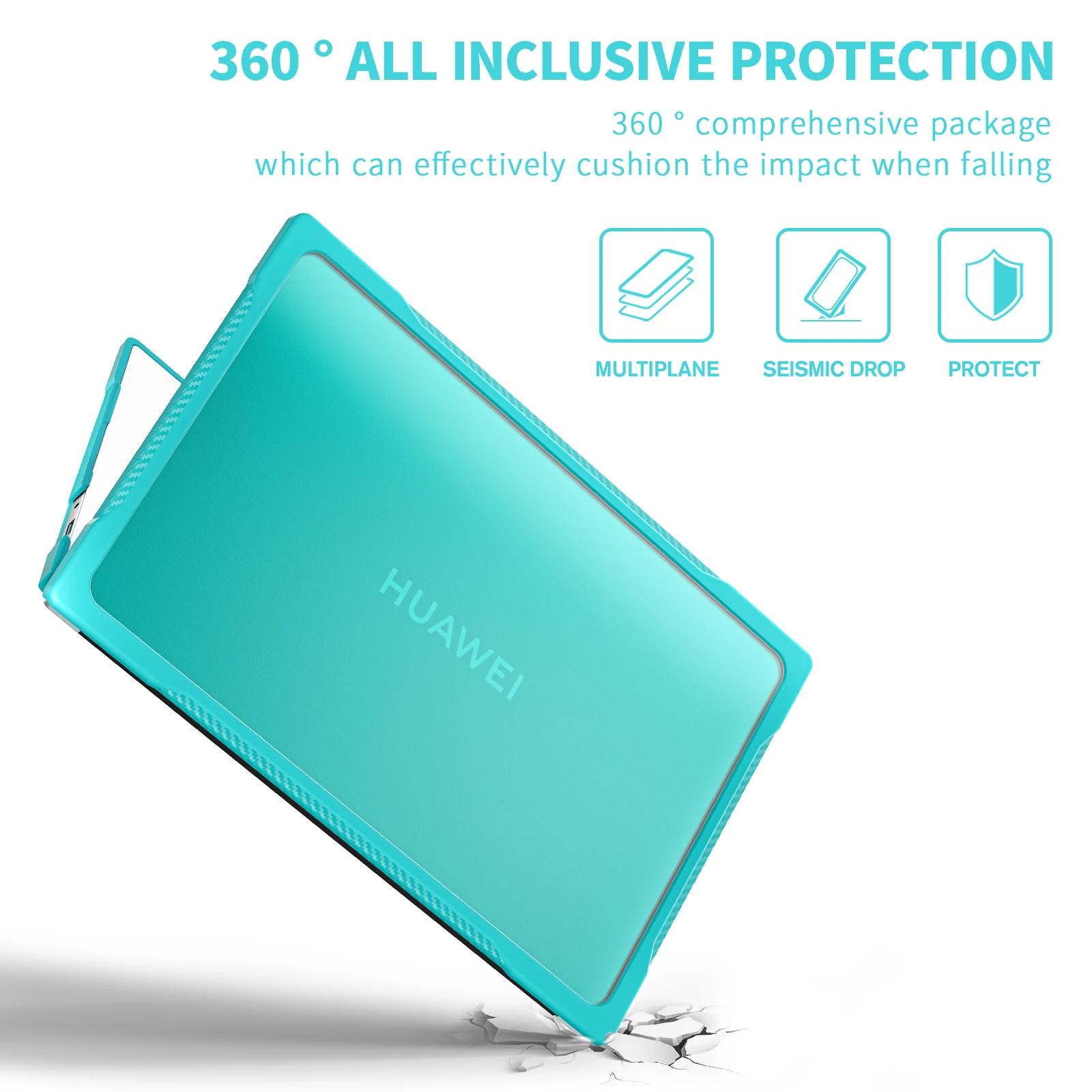 Laptop Case For Huawei MateBook D14 SE 2022 Multi-Layered Protection Cover For Honor MagicBook 14 2020 2021 X14 2021 Hard PC+TPU