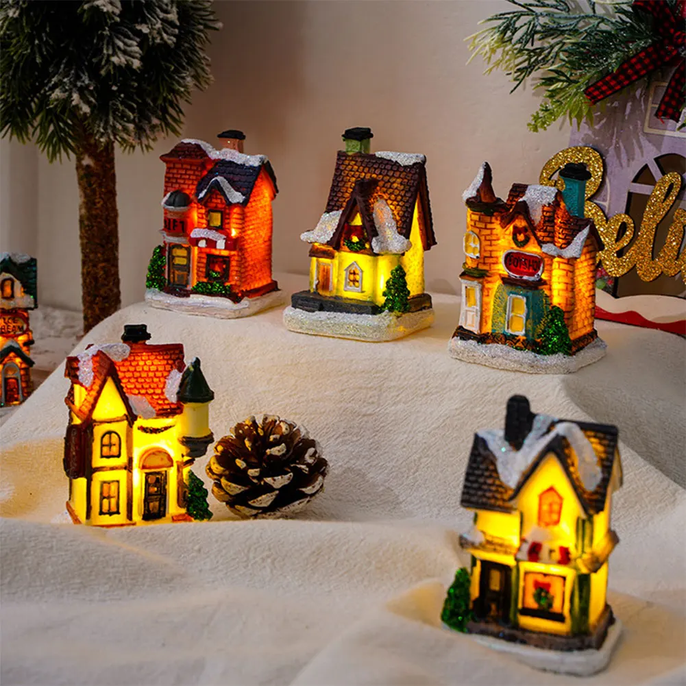 NEW DIY Merry Christmas House Wonderland Dollhouses Miniature Kits With LED Light Home Decoration For Adult Xmas Handmade Gifts