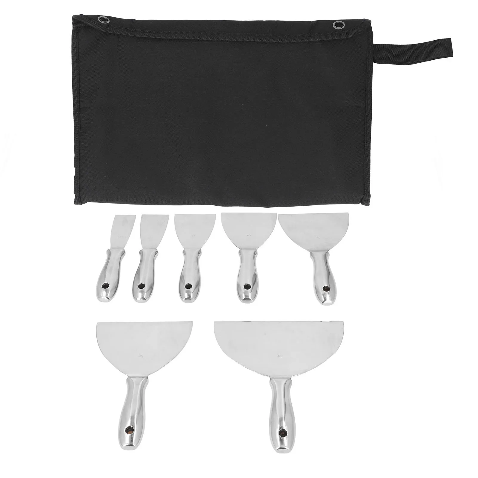 7 قطعة سكينة معجون الفولاذ المقاوم للصدأ الطلاء مكشطة لإصلاح دريوال إزالة خلفية تطبيق المعجون الجص الاسمنت دريوال